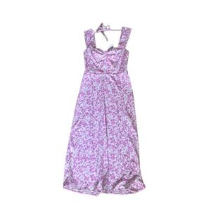 Lush Floral Fit & Flare Midi Dress